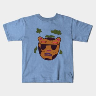 Honey Bear Green Clouds Kids T-Shirt